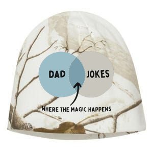 Venn Dadagram Dad Jokes Where The Magic Happens Kati - Camo Knit Beanie