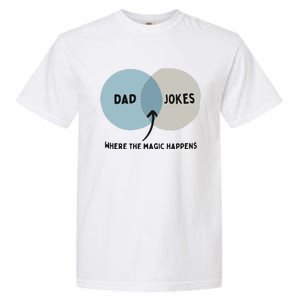 Venn Dadagram Dad Jokes Where The Magic Happens Garment-Dyed Heavyweight T-Shirt