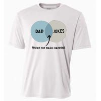 Venn Dadagram Dad Jokes Where The Magic Happens Cooling Performance Crew T-Shirt