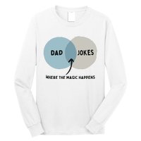 Venn Dadagram Dad Jokes Where The Magic Happens Long Sleeve Shirt