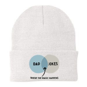 Venn Dadagram Dad Jokes Where The Magic Happens Knit Cap Winter Beanie