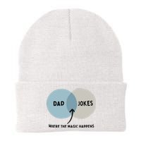 Venn Dadagram Dad Jokes Where The Magic Happens Knit Cap Winter Beanie