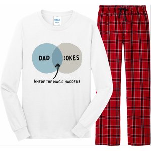 Venn Dadagram Dad Jokes Where The Magic Happens Long Sleeve Pajama Set