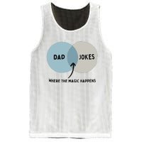 Venn Dadagram Dad Jokes Where The Magic Happens Mesh Reversible Basketball Jersey Tank