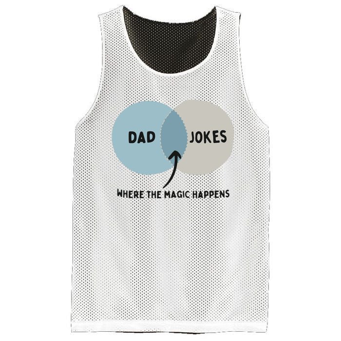 Venn Dadagram Dad Jokes Where The Magic Happens Mesh Reversible Basketball Jersey Tank