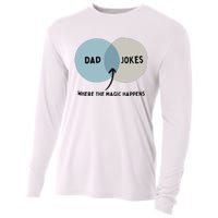 Venn Dadagram Dad Jokes Where The Magic Happens Cooling Performance Long Sleeve Crew