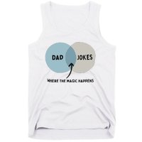 Venn Dadagram Dad Jokes Where The Magic Happens Tank Top