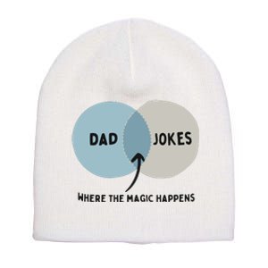 Venn Dadagram Dad Jokes Where The Magic Happens Short Acrylic Beanie