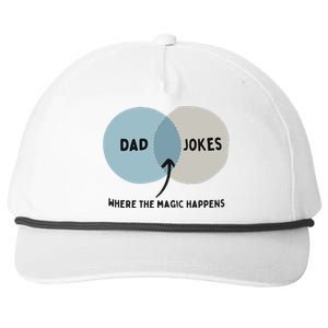 Venn Dadagram Dad Jokes Where The Magic Happens Snapback Five-Panel Rope Hat