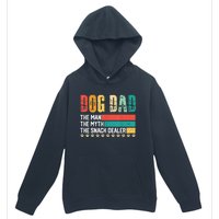 Vintage Dog Dad Dog Father The Man Myth Snack Dealer Paw Fathers Day Urban Pullover Hoodie