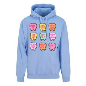 Valentines Day Dental Tooth Candy Retro Dentist Unisex Surf Hoodie