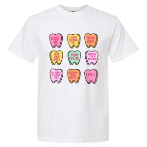 Valentines Day Dental Tooth Candy Retro Dentist Garment-Dyed Heavyweight T-Shirt