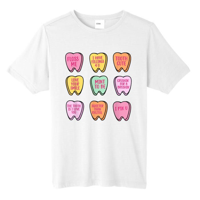 Valentines Day Dental Tooth Candy Retro Dentist Tall Fusion ChromaSoft Performance T-Shirt