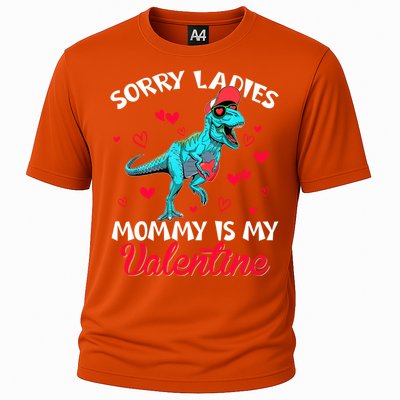 Valentines Day Dinosaur Heart Mom Funny Lovers Cool Gift Cooling Performance Crew T-Shirt