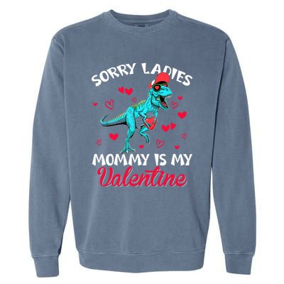 Valentines Day Dinosaur Heart Mom Funny Lovers Cool Gift Garment-Dyed Sweatshirt