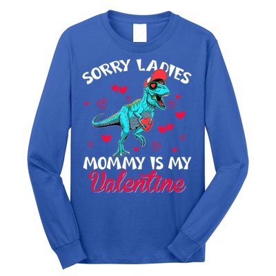 Valentines Day Dinosaur Heart Mom Funny Lovers Cool Gift Long Sleeve Shirt