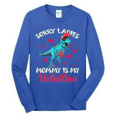 Valentines Day Dinosaur Heart Mom Funny Lovers Cool Gift Tall Long Sleeve T-Shirt