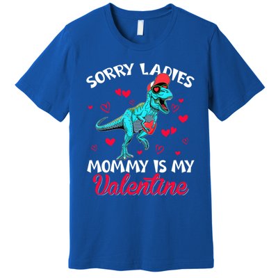 Valentines Day Dinosaur Heart Mom Funny Lovers Cool Gift Premium T-Shirt