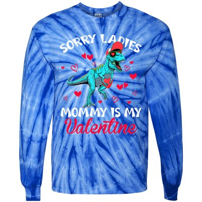 Valentines Day Dinosaur Heart Mom Funny Lovers Cool Gift Tie-Dye Long Sleeve Shirt