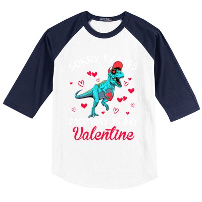 Valentines Day Dinosaur Heart Mom Funny Lovers Cool Gift Baseball Sleeve Shirt