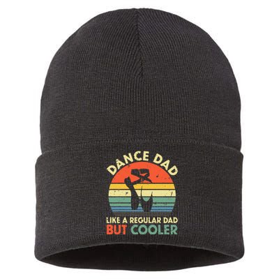 Vintage Dance Dad Like A Regular Dad But Cooler Fathers Day Sustainable Knit Beanie