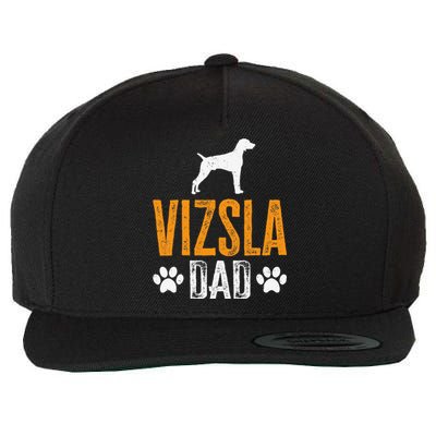 Vizsla Dad Design Dog Daddy Vizsla Father Dad Owner Lover Wool Snapback Cap