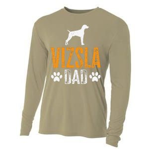 Vizsla Dad Design Dog Daddy Vizsla Father Dad Owner Lover Cooling Performance Long Sleeve Crew