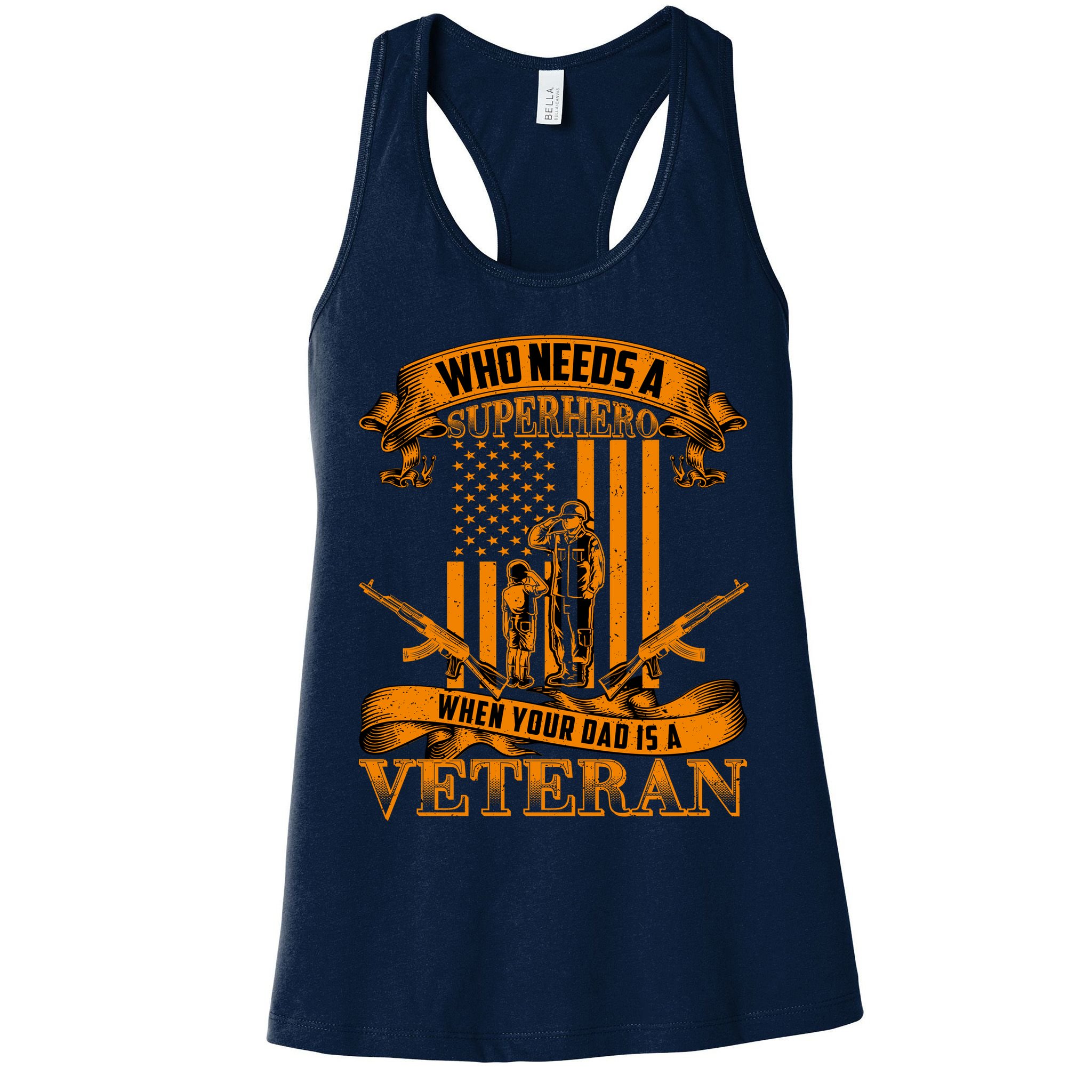 Veteran Dad Design Who Needs A Superhero Womens Tank Top
