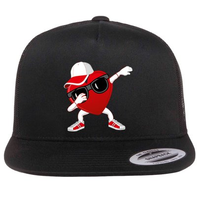 Valentines Day Dabbing Heart Valentine Funny Meaningful Gift Flatbill Hat