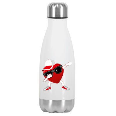 Valentines Day Dabbing Heart Valentine Funny Meaningful Gift Stainless Steel Insulated Water Bottle