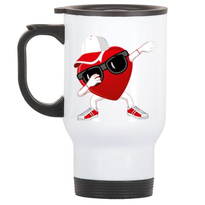 Valentines Day Dabbing Heart Valentine Funny Meaningful Gift Stainless Steel Travel Mug