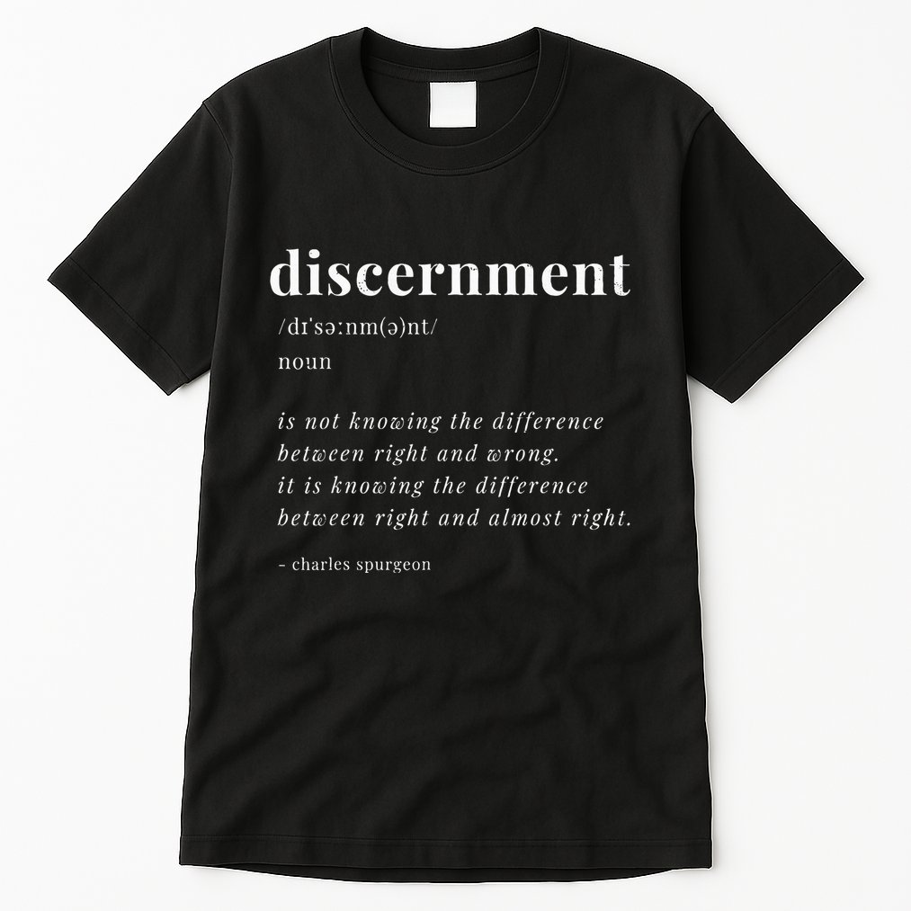 Vintage Discernment Definition Christian Jesus Christ Tall T-Shirt