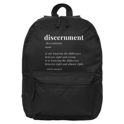 Vintage Discernment Definition Christian Jesus Christ 16 in Basic Backpack