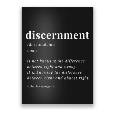 Vintage Discernment Definition Christian Jesus Christ Poster