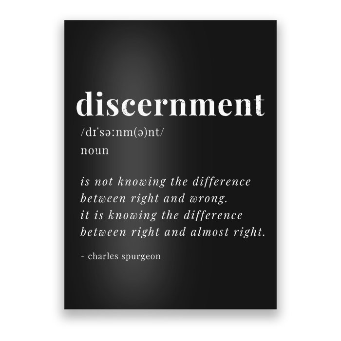 Vintage Discernment Definition Christian Jesus Christ Poster