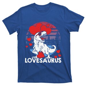 Valentines Day Dinosaur Lovesaurus Hearts Teens Gift T-Shirt