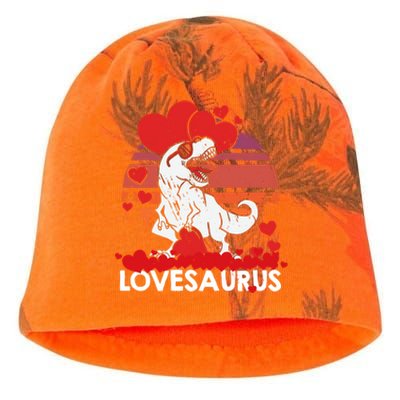 Valentines Day Dinosaur Lovesaurus Hearts Teens Funny Gift Kati - Camo Knit Beanie