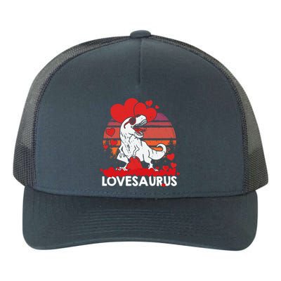 Valentines Day Dinosaur Lovesaurus Hearts Teens Funny Gift Yupoong Adult 5-Panel Trucker Hat