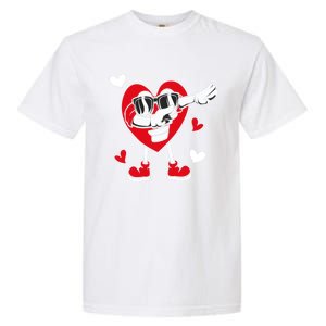 Valentines Day Dabbing Heart Love Funny Dab Dance Gift Garment-Dyed Heavyweight T-Shirt