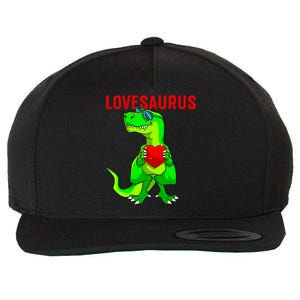 Valentines Day Dinosaur T Rex Valentine Lovesaurus Funny Gift Wool Snapback Cap