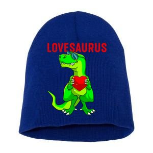 Valentines Day Dinosaur T Rex Valentine Lovesaurus Funny Gift Short Acrylic Beanie