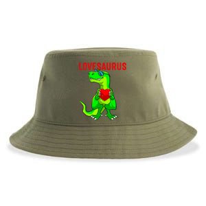 Valentines Day Dinosaur T Rex Valentine Lovesaurus Funny Gift Sustainable Bucket Hat