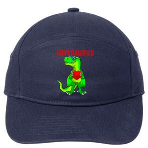 Valentines Day Dinosaur T Rex Valentine Lovesaurus Funny Gift 7-Panel Snapback Hat