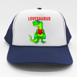 Valentines Day Dinosaur T Rex Valentine Lovesaurus Funny Gift Trucker Hat