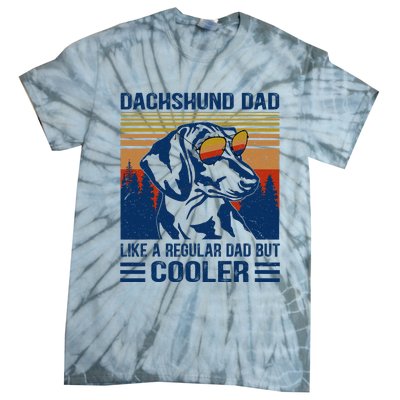 Vintage Dachshund Dad Like A Regular Dad But Cooler Funny (1) Tie-Dye T-Shirt