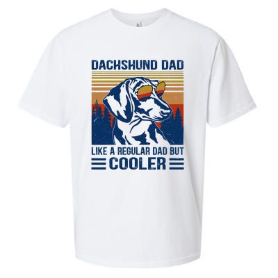 Vintage Dachshund Dad Like A Regular Dad But Cooler Funny (1) Sueded Cloud Jersey T-Shirt