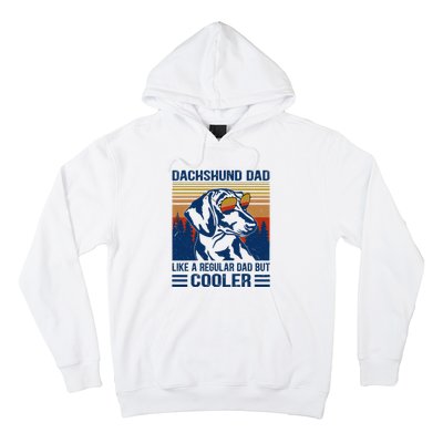 Vintage Dachshund Dad Like A Regular Dad But Cooler Funny (1) Hoodie