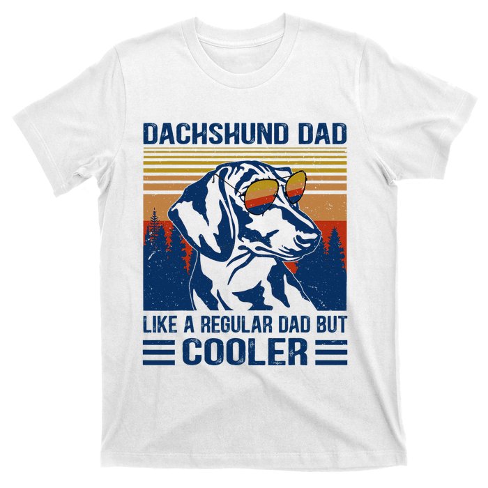 Vintage Dachshund Dad Like A Regular Dad But Cooler Funny (1) T-Shirt