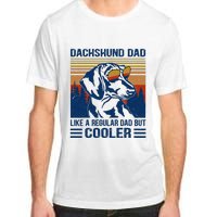 Vintage Dachshund Dad Like A Regular Dad But Cooler Funny (1) Adult ChromaSoft Performance T-Shirt