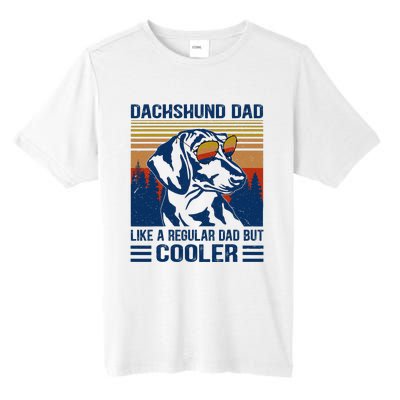 Vintage Dachshund Dad Like A Regular Dad But Cooler Funny (1) Tall Fusion ChromaSoft Performance T-Shirt